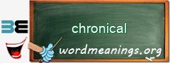 WordMeaning blackboard for chronical